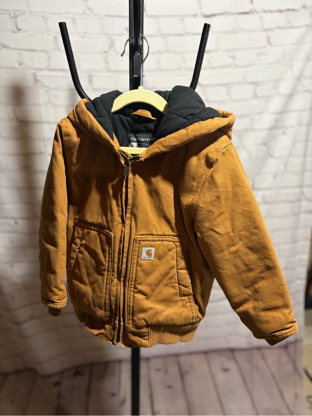 Carhartt Kids Heavyweight Quilted Lined Hooded Jacket Carhartt Brown Size 4T 🛠️